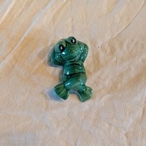 2/16$ Vintage Green Ceramic Frog Figurine